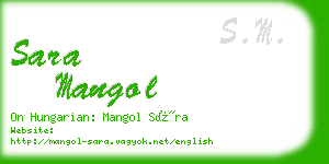 sara mangol business card